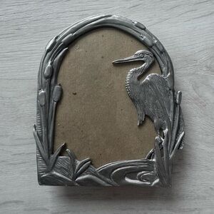 Vintage Seagull Pewter Crane Picture Frame